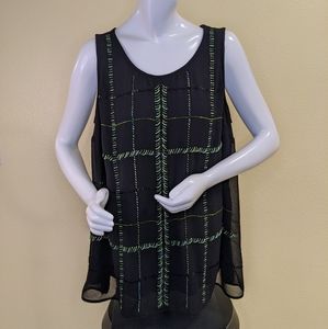 3/$10💲LANE BRYANT Beaded Tunic Tank